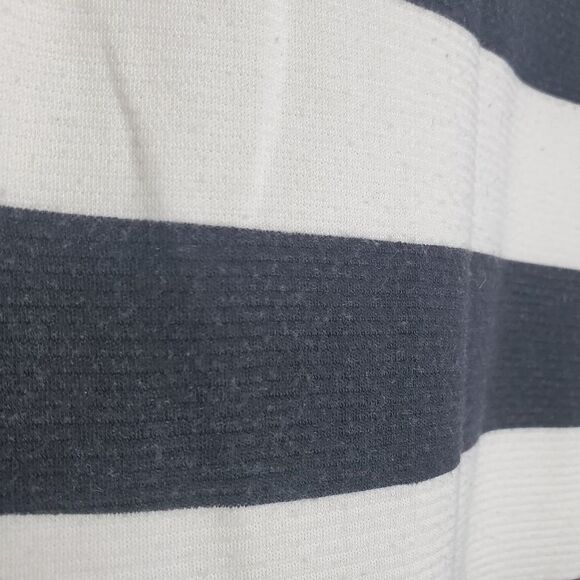 Almost Famous S Black White Pink Striped Elbow Sleeve Sweater Dress Zip Up - Picture 6 of 13